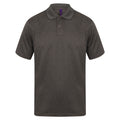 Gris foncé chiné - Front - Henbury - Polo à manches courtes - Homme