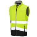 Jaune fluo - noir - Front - Result - Veste sans manches SAFEGUARD - Homme