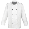 Blanc - Front - Premier - Veste de chef à manches longues (Lot de 2)