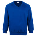 Bleu roi - Front - Maddins - Sweatshirt à col en V - Enfant unisexe (Lot de 2)