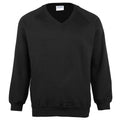 Noir - Front - Maddins - Sweatshirt à col en V - Enfant unisexe (Lot de 2)