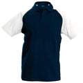 Bleu marine-Gris clair-Blanc - Front - Kariban - Polo de baseball à manches courtes - Homme