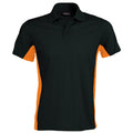 Noir-Orange - Front - Kariban - Polo à manches courtes - Homme