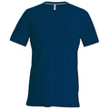 Bleu marine - Front - T-shirt à manches courtes coupe cintrée Kariban pour homme