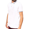 Blanc - Gris Oxford - Side - Kariban - Polo PIQUE - Homme