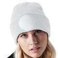 Blanc - Side - Beechfield - Bonnet - Unisexe