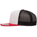 Noir - blanc - rouge - Side - Yupoong - Casquette trucker