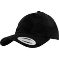 Noir - Front - Yupoong - Casquette FLEXFIT VELOURS