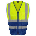 Jaune - bleu roi - Front - PRO RTX - Gilet haute visibilité EXECUTIVE - Adulte