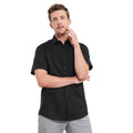 Noir - Back - Russell Collection - Chemise OXFORD - Homme