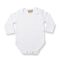 Blanc - Front - Larkwood - Body à manches longues 100% coton - Bébé