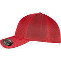 Rouge - Side - Flexfit - Casquette OMNIMESH - Adulte