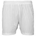 Blanc - Front - Maddins - Short sport rayé - Enfant