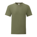 Olive classique - Front - Fruit of the Loom - T-shirt ICONIC - Homme