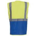 Jaune - Bleu roi - Back - Yoko - Gilet haute visibilité EXECUTIVE - Homme