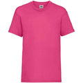 Fuchsia - Front - Fruit of the Loom - T-shirt VALUEWEIGHT - Enfant