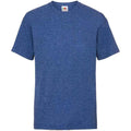 Bleu roi chiné rétro - Front - Fruit of the Loom - T-shirt VALUEWEIGHT - Enfant