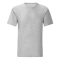 Gris chiné - Front - Fruit of the Loom - T-shirt ICONIC - Homme