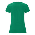 Vert - Back - Fruit of the Loom - T-shirt ICONIC - Femme