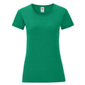 Vert - Front - Fruit of the Loom - T-shirt ICONIC - Femme