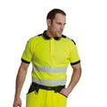 Jaune - Noir - Side - Portwest - Polo haute visibilité - Adulte