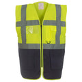 Jaune - Bleu marine - Front - Yoko - Gilet EXECUTIVE - Adulte