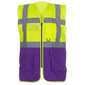 Jaune - Violet - Front - Yoko - Gilet EXECUTIVE - Adulte