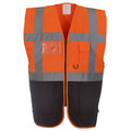 Orange - Noir - Front - Yoko - Gilet EXECUTIVE - Adulte