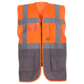 Orange - Gris - Front - Yoko - Gilet EXECUTIVE - Adulte