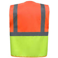 Orange - Jaune - Back - Yoko - Gilet EXECUTIVE - Adulte