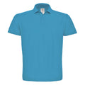 Bleu atoll - Front - B&C - Polo ID.001 - Homme