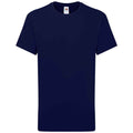 Bleu marine foncé - Front - Fruit of the Loom - T-shirt ICONIC - Enfant