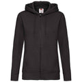 Noir - Front - Fruit of the Loom - Sweat à capuche PREMIUM - Femme