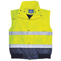 Jaune-Bleu marine - Front - Portwest - Veste bomber haute visibilité imperméable - Homme