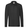 Noir - Front - Fruit of the Loom - Polo PREMIUM - Homme