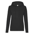 Noir - Front - Fruit of the Loom - Sweat à capuche CLASSIC 80-20 - Femme