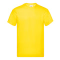 Jaune - Front - Fruit of the Loom - T-shirt ORIGINAL - Homme