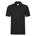 Noir - Front - Fruit of the Loom - Polo PREMIUM - Homme