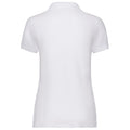 Blanc - Back - Fruit of the Loom - Polo LADY FIT 65-35 - Femme