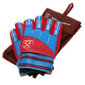 Bordeaux - Bleu ciel - Back - West Ham United FC - Gants de gardien de but DELTA - Enfant