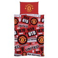 Rouge - Jaune - Noir - Front - Manchester United FC - Parure de lit