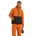 Noir - Orange foncé - Side - TOG24 - Blouson de ski WHISTLER - Homme