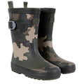 Vert - Marron - Noir Camouflage - Pack Shot - Trespass - Bottes de pluie PUDDLE - Enfant