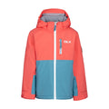 Pêche rose - Bleu gris - Front - Trespass - Blouson de ski PAULINE - Enfant