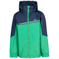 Vert - Bleu marine - Front - Trespass - Veste imperméable SUBMERGED - Garçon