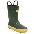 Vert - Jaune - Front - Trespass - Bottes de pluie - Enfant