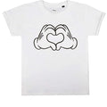 Blanc - Front - Disney - T-shirt LOVE HANDS - Fille