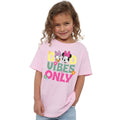 Rose clair - Side - Disney - T-shirt GOOD VIBES ONLY - Fille