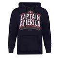 Bleu marine - Blanc - Front - Captain America - Sweat à capuche - Homme