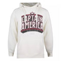 Beige - Blanc - Front - Captain America - Sweat à capuche - Homme